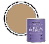 Rust-Oleum Orange Water-Resistant Kitchen Tile Paint in Gloss Finish - Fired Clay 750ml