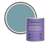 Rust-Oleum Blue Water-Resistant Kitchen Tile Paint in Gloss Finish - Pacific State 750ml