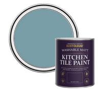 Rust-Oleum Blue water resistant Kitchen Tile Paint in Matt Finish - Pacific State 750ml