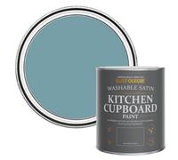 Rust-Oleum Blue Scrubbable Kitchen Cupboard Paint in Satin Finish - Pacific State 750ml