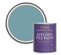 Rust-Oleum Blue water resistant Kitchen Tile Paint in Satin Finish - Pacific State 750ml