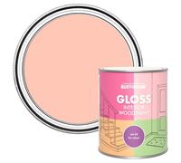 Rust-Oleum Peach Interior Gloss Wood Paint - Happy As A Clam 750ml