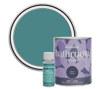 Rust-Oleum Green Water-Resistant Bathroom Tile Paint in Gloss Finish - Peacock Suit 750ml