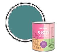 Rust-Oleum Green Interior Wood Paint in Gloss Finish - Peacock Suit 750ml
