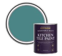 Rust-Oleum Kitchen Tile Paint Matt - Peacock Suit 750ml - green