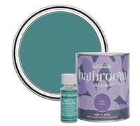 Rust-Oleum Green Water-Resistant Bathroom Tile Paint in Satin Finish - Peacock Suit 750ml