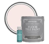 Rust-Oleum Pink Washable Matt Floor Tile Paint - China Rose 2.5L