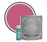 Rust-Oleum Pink Washable Matt Floor Tile Paint - Raspberry Ripple 2.5L