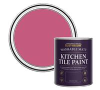 Rust-Oleum Pink water resistant Kitchen Tile Paint in Matt Finish - Raspberry Ripple 750ml