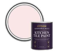 Rust-Oleum Pink water resistant Kitchen Tile Paint in Matt Finish - Strawberry Vanilla 750ml