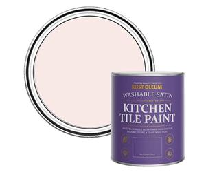Rust-Oleum Pink water resistant Kitchen Tile Paint in Satin Finish - China Rose 750ml