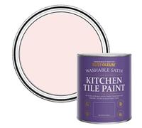 Rust-Oleum Pink water resistant Kitchen Tile Paint in Satin Finish - Strawberry Vanilla 750ml