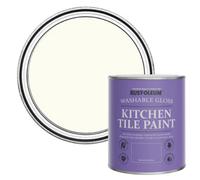 Rust-Oleum White Water-Resistant Kitchen Tile Paint in Gloss Finish - Porcelain 750ml