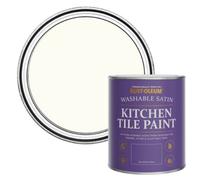 Rust-Oleum White water resistant Kitchen Tile Paint in Satin Finish - Porcelain 750ml
