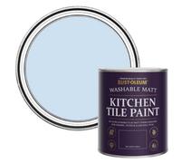 Rust-Oleum Blue water resistant Kitchen Tile Paint in Matt Finish - Powder Blue 750ml