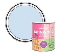 Rust-Oleum Blue Satinwood Interior Wood Paint - Powder Blue 750ml