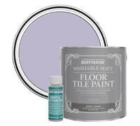 Rust-Oleum Purple Washable Matt Floor Tile Paint, Matt Finish - Wisteria 2.5L