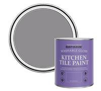 Rust-Oleum Purple Water-Resistant Kitchen Tile Paint in Gloss Finish - Iris 750ml