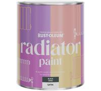 Rust-Oleum Black Heat Resistant Radiator Paint in Satin Finish - Black Sand 750ml
