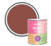 Rust-Oleum Red Interior Wood Paint in Gloss Finish - Fire Brick 750ml