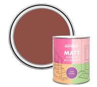 Rust-Oleum Red Interior Wood Paint in Matt Finish - Fire Brick 750ml