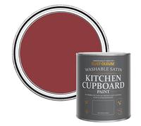 Rust-Oleum Red Scrubbable Kitchen Cupboard Paint in Satin Finish - Empire Red 750ml