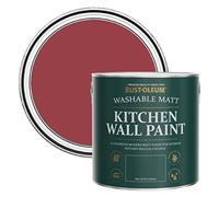 Rust-Oleum Red Washable Kitchen Wall Paint in Matt Finish - Soho 2.5L