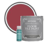 Rust-Oleum Red Washable Matt Floor Tile Paint - Soho 2.5L