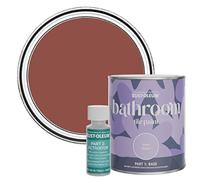 Rust-Oleum Red Water-Resistant Bathroom Tile Paint in Matt Finish - Fire Brick 750ml