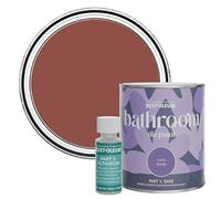 Rust-Oleum Red Water-Resistant Bathroom Tile Paint in Satin Finish - Fire Brick 750ml