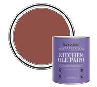 Rust-Oleum Red Water-Resistant Kitchen Tile Paint in Gloss Finish - Fire Brick 750ml