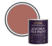 Rust-Oleum Red water resistant Kitchen Tile Paint in Matt Finish - Salmon 750ml