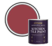 Rust-Oleum Red water resistant Kitchen Tile Paint in Matt Finish - Soho 750ml, SHDRCT1517, 0.75 Liters