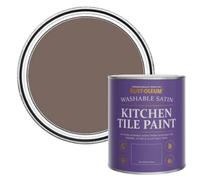Rust-Oleum Brown water resistant Kitchen Tile Paint in Satin Finish - River’s Edge 750ml