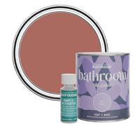 Rust-Oleum Red Water-Resistant Bathroom Tile Paint in Matt Finish - Salmon 750ml