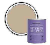 Rust-Oleum Brown Water-Resistant Kitchen Tile Paint in Gloss Finish - Salted Caramel 750ml