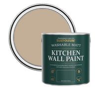 Rust-Oleum Brown Washable Kitchen Wall Paint in Matt Finish - Salted Caramel 2.5L