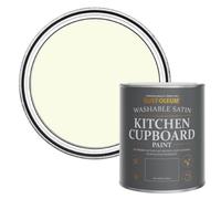 Rust-Oleum Off White Scrubbable Kitchen Cupboard Paint in Satin Finish - Shortbread 750ml