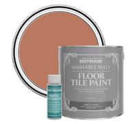 Rust-Oleum Red Washable Matt Floor Tile Paint, Matt Finish - Siena 2.5L