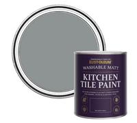 Rust-Oleum Grey water resistant Kitchen Tile Paint in Matt Finish - Slate 750ml