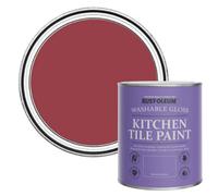 Rust-Oleum Red Water-Resistant Kitchen Tile Paint in Gloss Finish - Soho 750ml