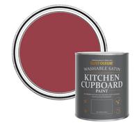 Rust-Oleum Red Scrubbable Kitchen Cupboard Paint in Satin Finish - Soho 750ml