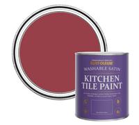 Rust-Oleum Red water resistant Kitchen Tile Paint in Satin Finish - Soho 750ml