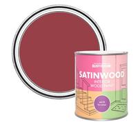 Rust-Oleum Red Satinwood Interior Wood Paint - Soho 750ml