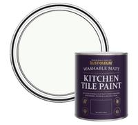 Rust-Oleum White Water-Resistant Kitchen Tile Paint in Matt Finish - Still 750ml
