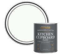 Rust-Oleum White Scrubbable Kitchen Cupboard Paint in Satin Finish - Still 750ml