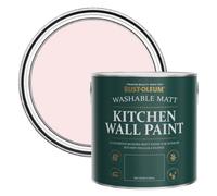 Rust-Oleum Pink Washable Kitchen Wall Paint in Matt Finish - Strawberry Vanilla 2.5L