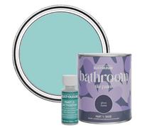 Rust-Oleum Blue Water-Resistant Bathroom Tile Paint in Gloss Finish - Teal 750ml