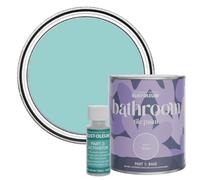 Rust-Oleum Blue Water-Resistant Bathroom Tile Paint in Matt Finish - Teal 750ml