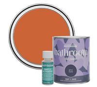 Rust-Oleum Orange Water-Resistant Bathroom Tile Paint in Gloss Finish - Tiger Tea 750ml